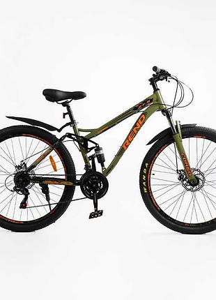 Велосипед спортивний двоподвісний corso 27.5" дюймів "rend" rd-91533 , shimano