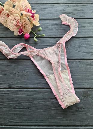 Трусики стринги pink wink flutter thong panty 4
