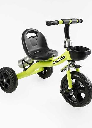 Велосипед триколісний bs-11823 "best trike" колеса eva (піна), пляшечка, кошик, сидіння зі спинкою