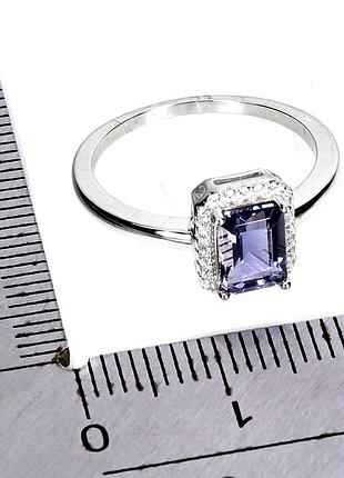 Каблетка серебро 925 натуральный иолит 3