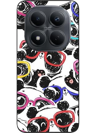 Чехол силиконовый epik для xiaomi redmi note 15 pro 4g с принтом панда в очках