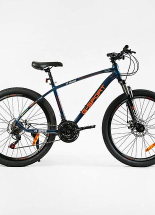 Велосипед гірський спортивний «g-sport» 26 дюймів shimano алюмінієва рама 17", 21 швидкість g-26168