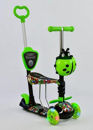 Самокат-беговел 3-х колесный best scooter 5 в 1 97630 салатовый