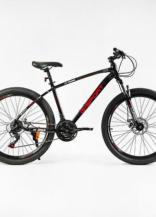 Велосипед гірський спортивний «g-sport» 26 дюймів shimano алюмінієва рама 17", 21 швидкість g-26124