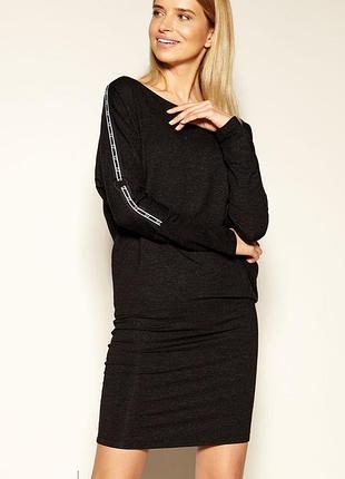 Платье черное трикотажное tamika zaps. 3xl
