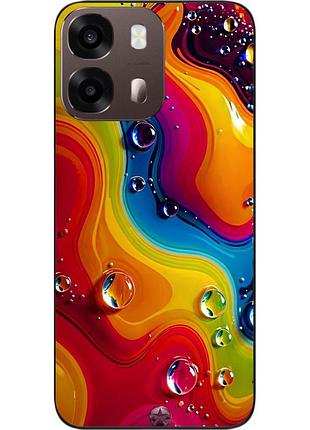 Чехол силиконовый epik для oppo a6s с изображением радужный поток