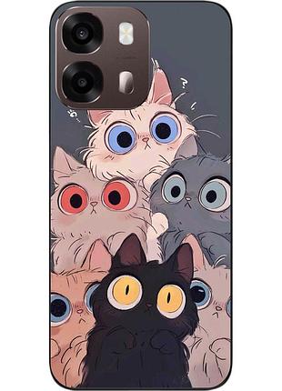 Чохол силіконовий epik для oppo a6s з принтом очі котів