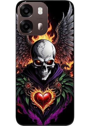 Силиконовый чехол бампер epik для oppo a6s с картинкой огненный ангел смерти
