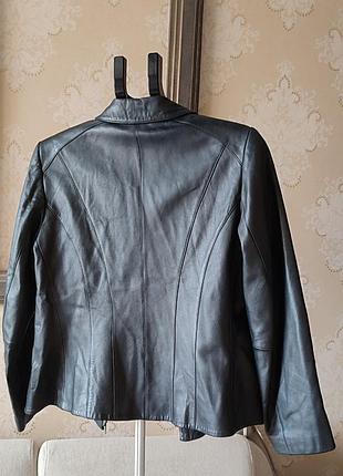 Кожанная куртка р 18 xl xxl 2xl шкіряна куртка м'яка шкіра шкіряні натуральна справжня натуральная кожа кожанные кожаные кожи графит класичний 50-52 3