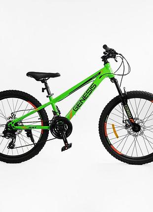 Спортивный велосипед подростковый corso «genesis» g-24323 стальной 24 дюйма, рама 11"