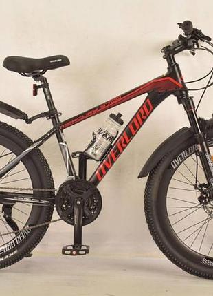 Гірський спортивний велосипед алюмінієвий 26 дюймів shimano s700 mercury-overlord 24 швидкості з крилами