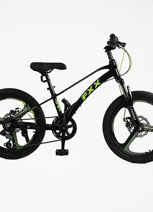 Дитячий спортивний велосипед 20' 'corso mg-20141 полегшений магнієвий, shimano 7 швидкостей, литі диски