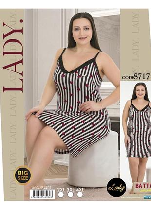 Нічна сорочка жіноча 8717 батал lady lingeria 3xl