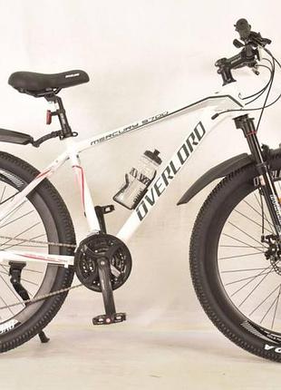 Гірський спортивний велосипед алюмінієвий 26 дюймів shimano s700 mercury-overlord 24 швидкості з крилами