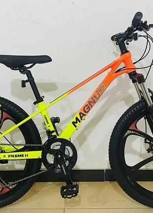 Спортивный велосипед подростковый 24" corso «magnum» mn-24821 магниевая рама 11" shimano