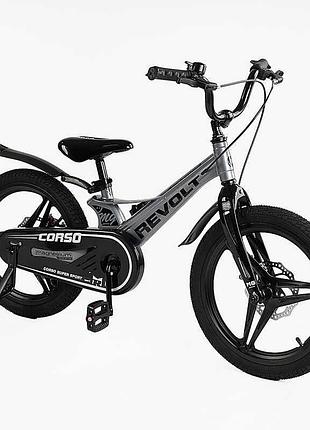 Велосипед 18" дюймів 2-х колісний corso «revolt» mg-18655 (1) магнієва рама, литі диски, дискові гальма, зібран на 75