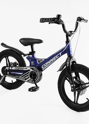 Велосипед 16" дюймів 2-х колісний corso «connect» mg-16221 (1) магнієва рама, литі диски, дискові га
