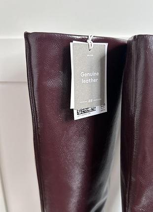 Високі шкіряні чоботи h&m premium 6