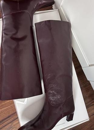 Високі шкіряні чоботи h&m premium 8