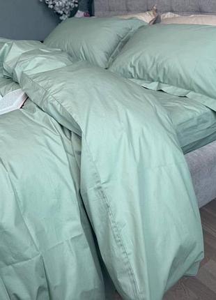 Постільна білизна перкаль sage green 5