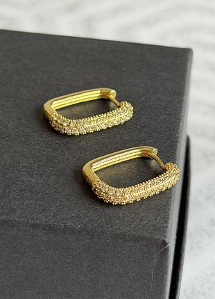 Серьги золотистые
