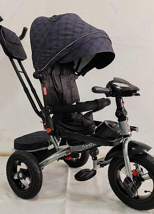 Дитячий триколісний велосипед-коляска з поворотним сидінням 6088 f - 702-15 best trike
