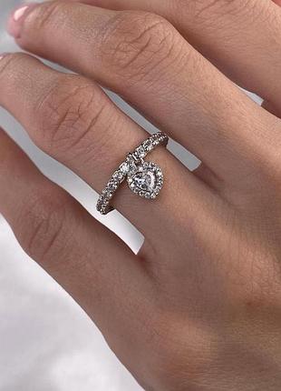 Серебряное кольцо сердце пандора 1564.10р