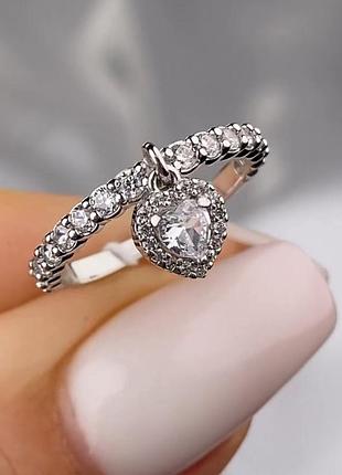 Серебряное кольцо сердце пандора 1564.10р 4