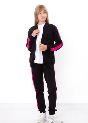 Костюм спортивный демисезонный для девочки, бомбер на молнии и джогеры, двунитка, 134 см, 140см, 146см, 152см, 158см, 164см 146
