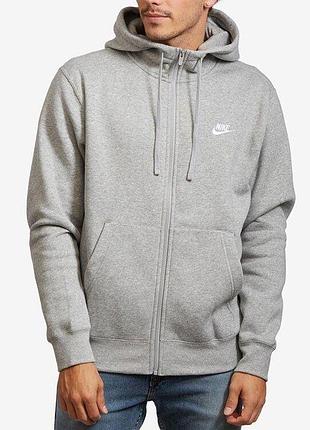 Кофта чол. nike nsw club hoodie fz bb (арт. bv2645-063) xl (54-56)