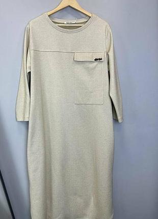 Жіноча трикотажна сукня вільного крою лондон утеплена style nika mksn2327/4