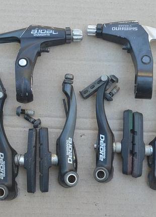 Тормоза shimano deore br-m510 v-brake с колодками / комплект на 2 колеса