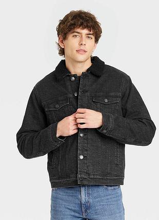 Куртка мужская джинсовая зимняя "goodfelow & co'' черная oversize m