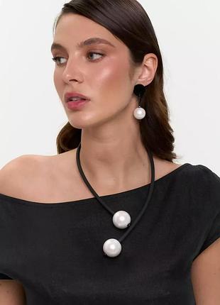 Женское дизайнерское колье due perle indira mkin030832