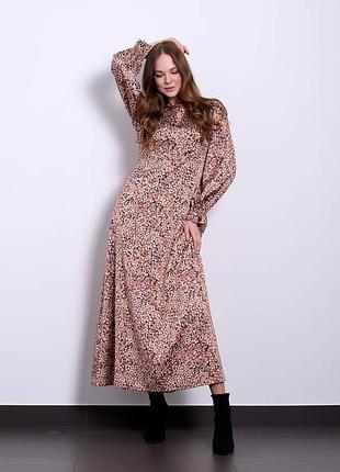 Женское платье миди с длинным рукавом и съемной накидкой луиза pari mkpr44434/1