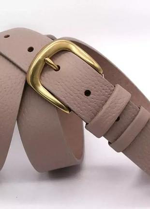 Жіночий шкіряний ремінь класичний із золотою пряжкою kremen mkkr05350402-13