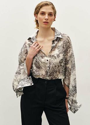 Жіноча блуза з тенселу oversize rica mare mkrm4243
