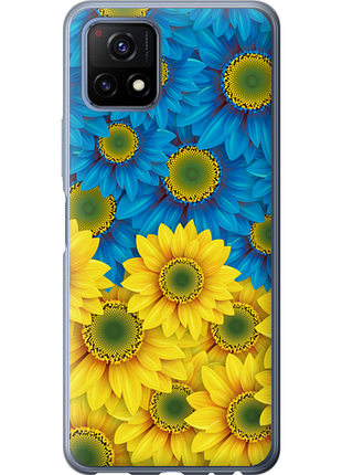 Чохол на vivo y52s жовто-блакитні квіти "1048u-2242-851"