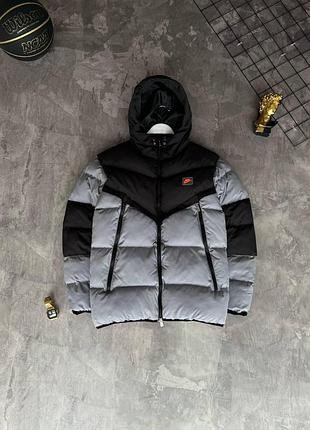 Куртка бомбер nike чоловіча молодіжна утеплена з капюшоном 2xl