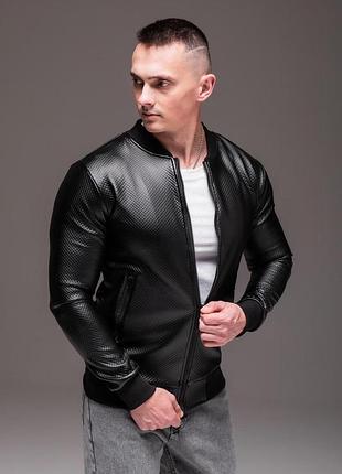 Чоловіча куртка бомбер стьобана у ромбік xxl
