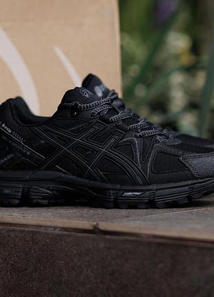 Мужские кроссовки термо asics gel kahana 8 gore-tex nd черные на осень зиму теплые из натуральной кожи стильные ассикс гель кахана