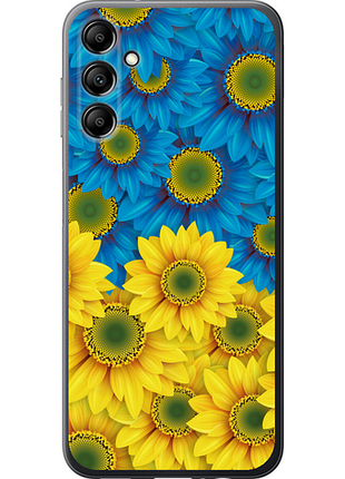 Чохол на samsung galaxy a14 a145f жовто-блакитні квіти "1048u-2937-851"