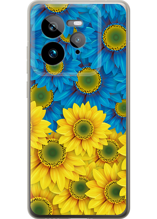 Чохол на realme gt 7 pro жовто-блакитні квіти "1048u-3893-851"