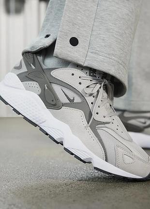 Кроссовки мужские nike air huarache runner grey/beige (арт. dz3306-004)