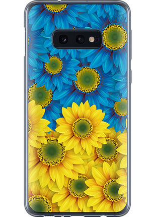 Чохол на samsung galaxy s10e жовто-блакитні квіти "1048u-1646-851"