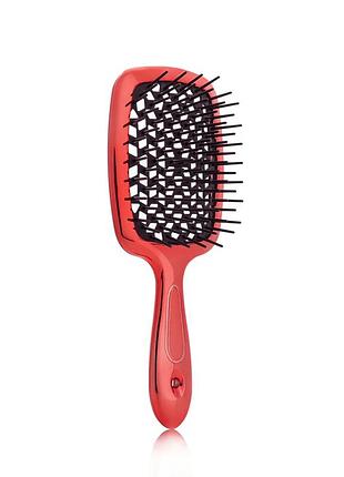 Щетка для волос hollow comb superbrush plus red