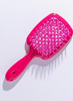 Щетка для волос hollow comb superbrush plus pink