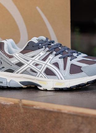 Жіночі кросівки asics gel kahana 8 nd сірі осінні з натуральної шкіри трендові для міста вологостійка сітка асікс гель кахана