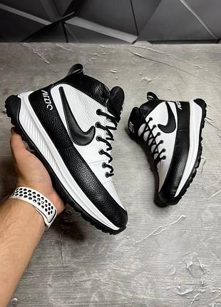 Зимові чоловічі кросівки черевики nike шкіра топ якість , ботинки мужсие 43