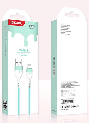 Usb кабель kaku ksc-271 usb - lightning 1,2 m - blue 3